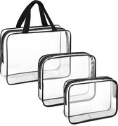 Springos Transparent Make Up Bag - Beauty Case - Sac de voyage - Sac à cosmétiques - 3en1