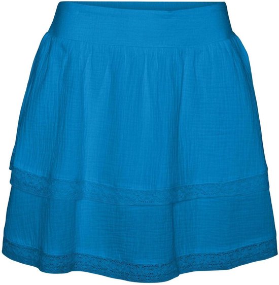Vero Moda Rok Vmnatali Hw Short Lace Skirt Wvn Ga 10303631 Ibiza Blue Dames Maat - S
