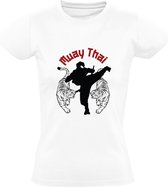 Muay Thai Dames T-shirt - vechtsport - vechtkunst - kickboksen - zelfverdediging - thailand - training - boksen