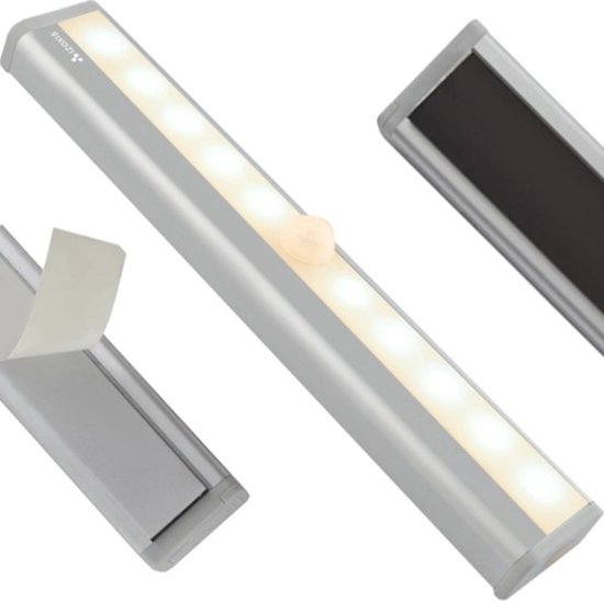Draadloze Ledlamp met Bewegingssensor - Wandlamp - Wandlamp Binnen - Oplaadbare Muurlamp - Warm Wit Licht - Werkt op Batterijen - 19 cm Breed