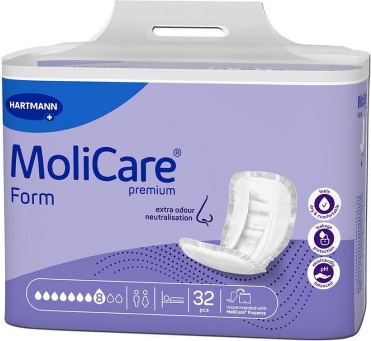 Hartmann Molicare Premium Form 8 druppels - 4 pakken van 32 stuks