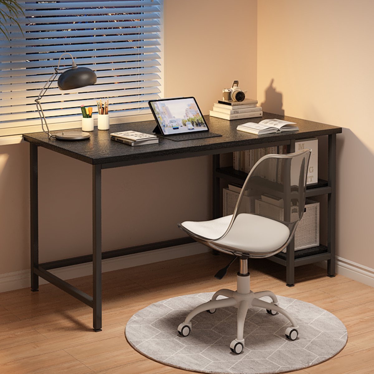 Bayt Bureau - Bureau Zwart - Computerbureau - Computer Tafel - Bureautafel -110 x 50 x 75 cm