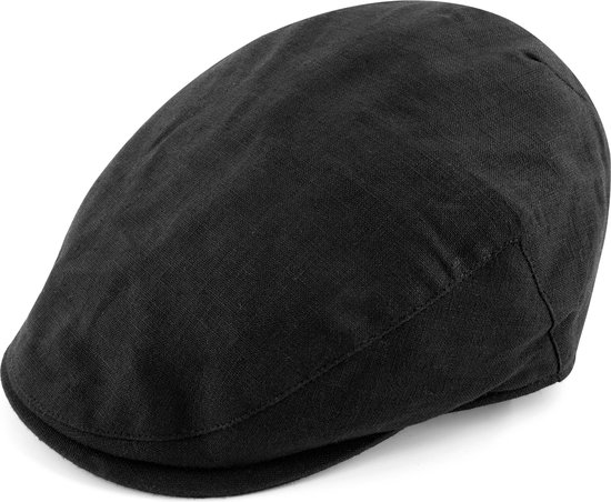 Fawler Lory zwarte flat cap voor heren