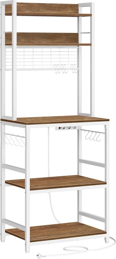 WOLTU Staand Keukenrek Met 6 Planken, Staand Rek Voor De Keuken Met 6