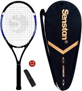 Tennisracket, 68,6 cm, voor uniseks, beginners en recreatieve spelers, goede grip met tennistas en trillingsdemper