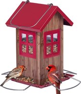 Metalen vogelvoederdispenser om op te hangen, vogelvoederhuis voor wilde vogels, vogelvoederstation, weerbestendig, het hele jaar door voeden