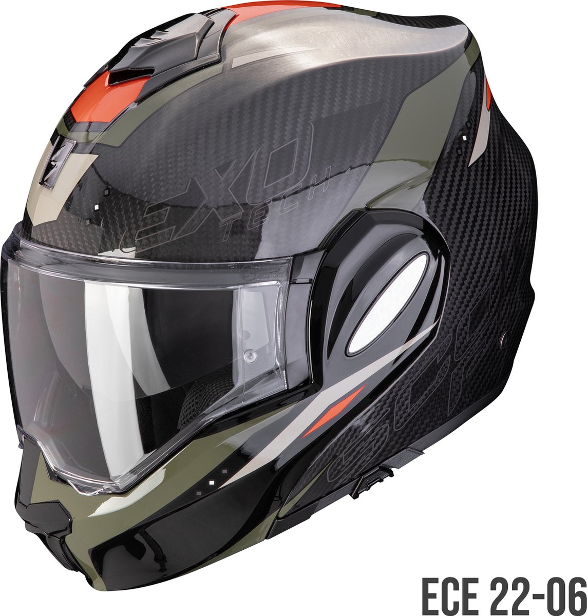 Scorpion Exo-Tech Evo Carbon Rover Black-Green XL - Maat XL - Helm