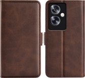 OnePlus 12 Hoesje - MobyDefend Luxe Wallet Book Case (Sluiting Zijkant) - Bruin - GSM Hoesje - Telefoonhoesje Geschikt Voor OnePlus 12