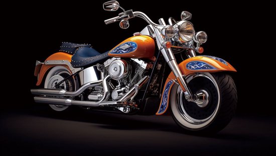 Glasschilderij 120x80x0.4 Harley Davidson