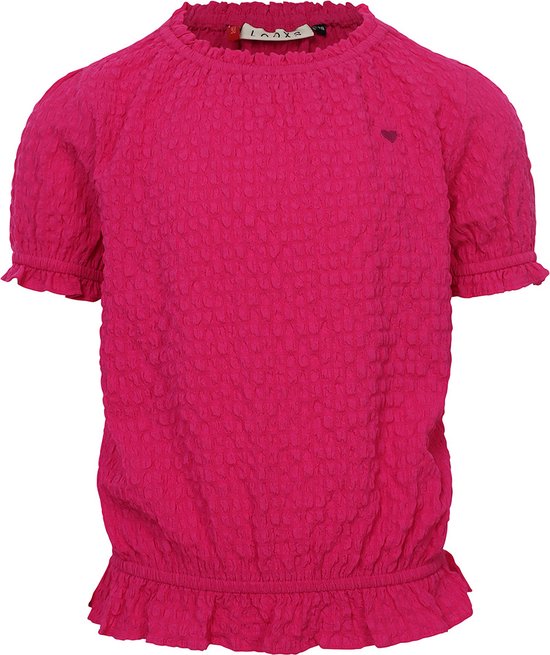 LOOXS Little 2412-7146-249 Meisjes Blouse - Maat 92 - Roze van 98% poly 2% ea