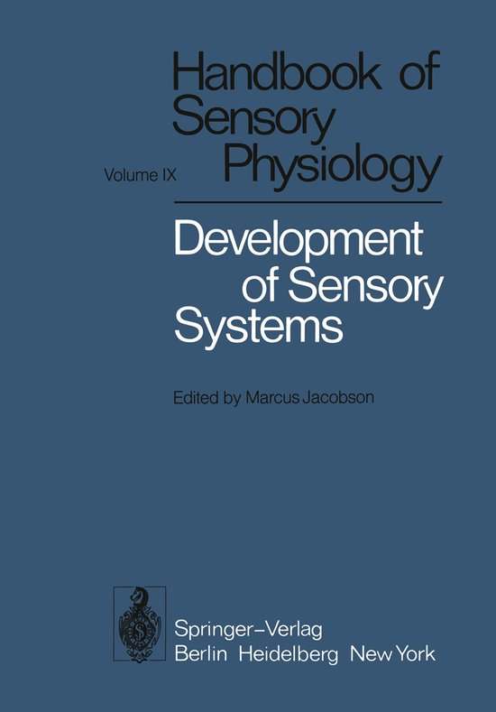 Development of Sensory Systems - cover