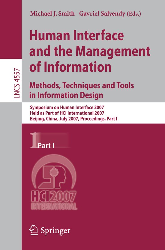 Human Interface and the Management of Information. Methods,  ... - cover