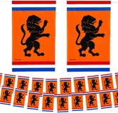 Oranje XXL Vlaggenlijn Straatpakket Holland Oranje Met Leeuw en Nederlandsevlag EK en WK - Dubbelzijdig bedrukt - 1080 Meter