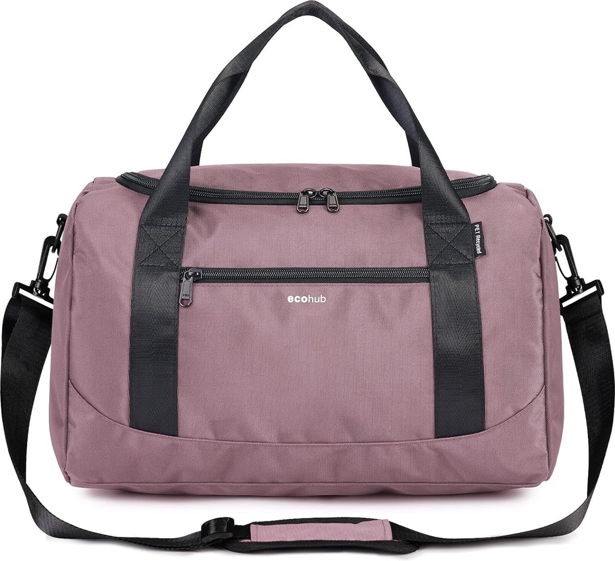 Narwey Ryanair Handbagage 40x20x25 Onder-Stoel Cabine Tas Reizen, Opvouwbare Reistas Handbagage Lichtgewicht Reistas Weekendtas voor Dames en Heren 20L (Roze (met schouderriem