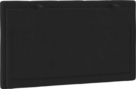 vidaXL-Coussin tête de lit-90 cm-velours-noir
