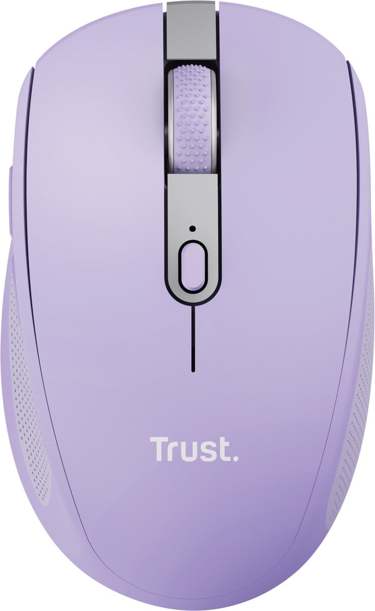 Trust Ozaa Compact - Oplaadbare draadloze muis - USB & Bluetooth - Stil - Paars