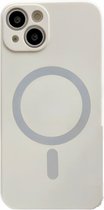 Hoesje geschikt voor iPhone 14 Plus - Backcover - Geschikt voor MagSafe - TPU - Wit