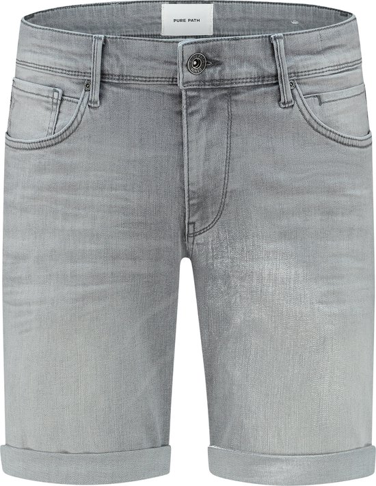 The Steve Skinny Fit Shorts Denim Light Grey (W1290 - 85)