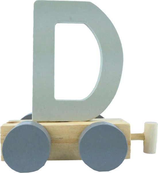 Jep Letters Treinletter D - Zilver van Jep Letters — afbeelding 2
