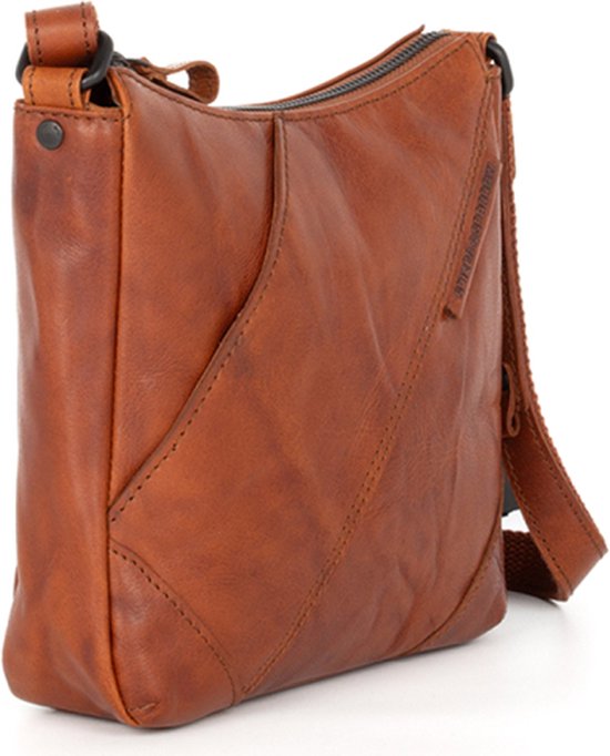 Spikes & Sparrow Kleine Crossbodytas / Schoudertas Dames - Leer - Harper - Cognac