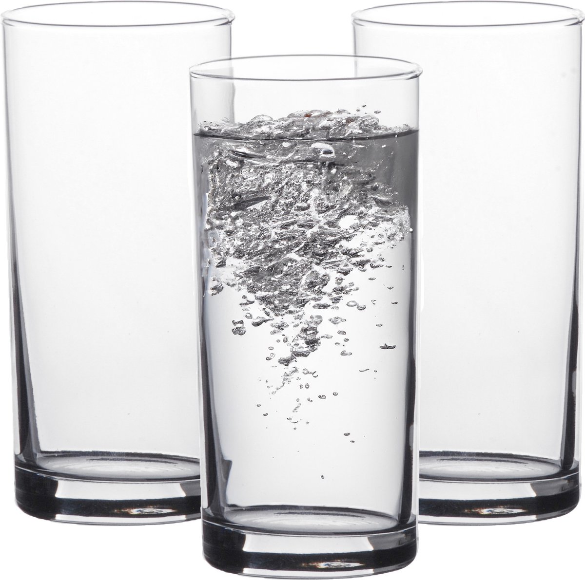 LAV Waterglazen/longdrink glazen tumblers Liberty - transparant glas - 12x stuks - 295 ml