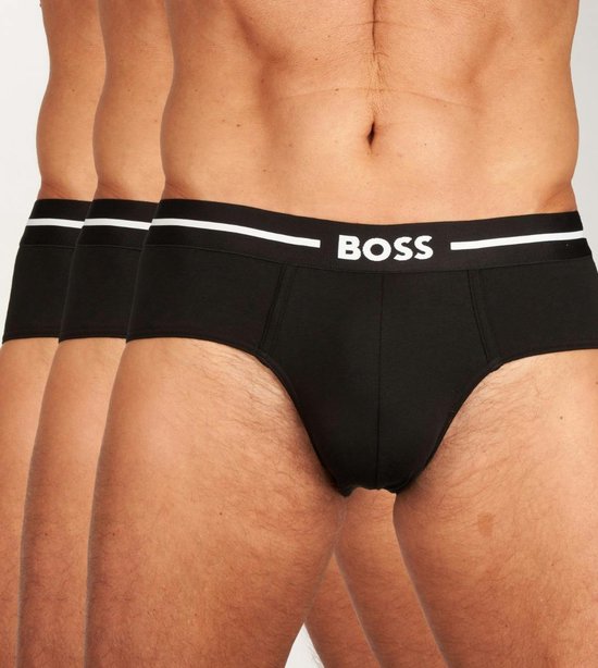 HUGO BOSS Bold hipster briefs (3-pack) - heren slips - zwart - Maat: XXL