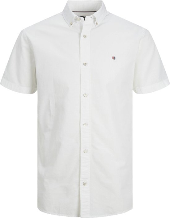 Jack & Jones Overhemd Jprblusummer Shield Shirt S/s 12233118 White/slim Fit Mannen Maat - M