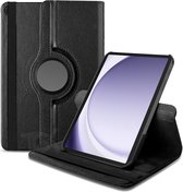 Book Cover Geschikt voor: Samsung Galaxy Tab A9+ (Plus) 11 inch 2023 (SM-X210, SM-X215, ,SM-X216, SM-X218) Draaibaar Hoesje - Multi stand Case - Zwart