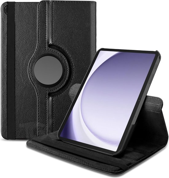Book Cover Convient pour : Samsung Galaxy Tab A9+ (Plus) 11 pouces 2023 (SM-X210, SM-X215, , SM-X216, SM-X218) Étui rotatif - Étui Multi support - Zwart