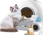Bol.com LaNicole®Catcleaner Pro 2024-XXL 65L-App bediening-Automatische-3 Gratis opvangzakjes-Smart-Quickclean Kitty tech-Zelfre... aanbieding