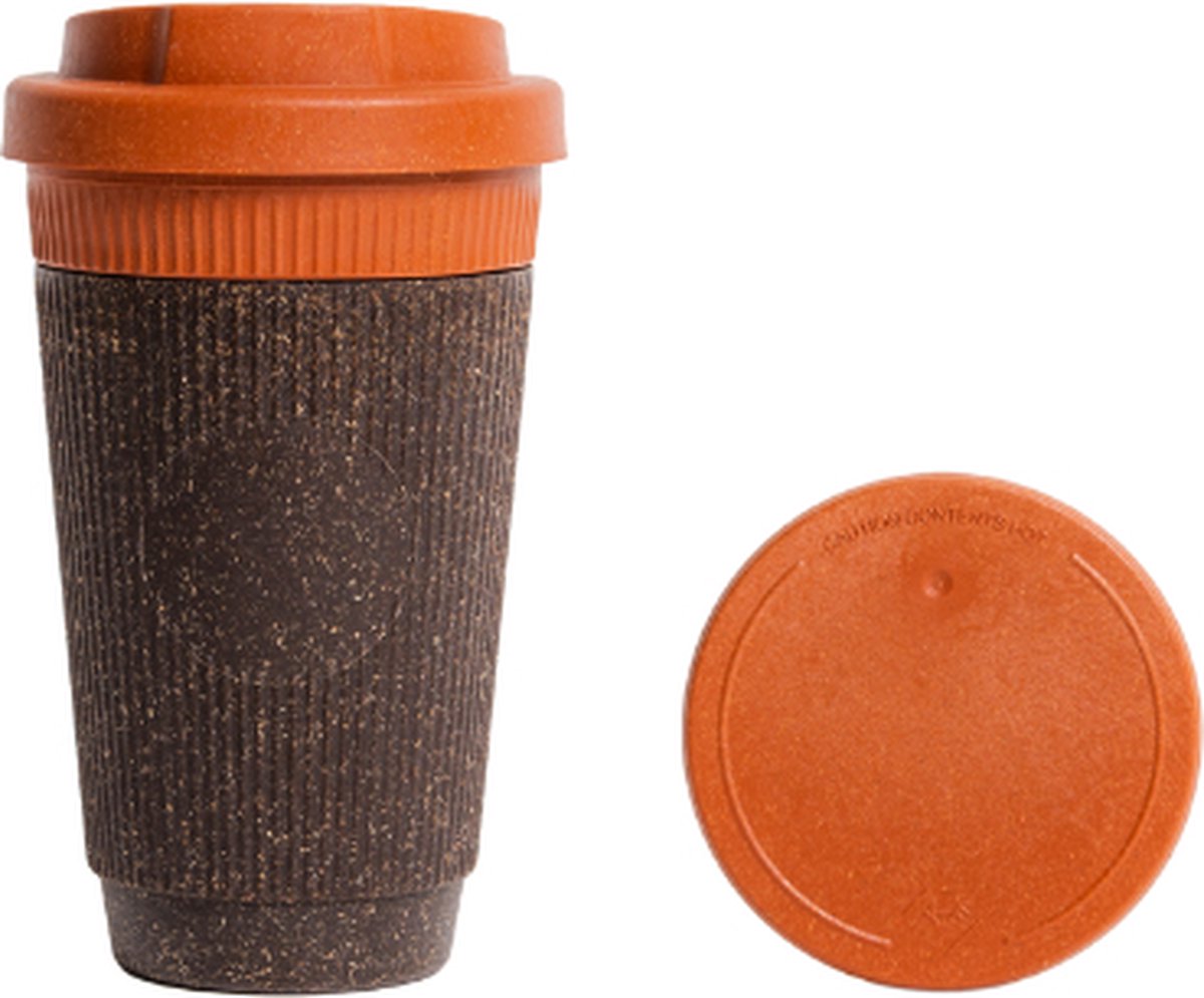 Goedkoopste Kaffeeform Weducer Cup Refined - Cayenne - 350 ML - Gerecycled materiaal - Dubbelwandig - Handige afgesloten cap