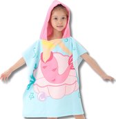 BoefieBoef Sprookjesachtige Zeemeermin Schelp BadPoncho - De Perfecte Microvezel Kinderhanddoek met Capuchon voor Peuters en Kleuters (1-6 jaar) - roze