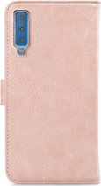 My Style Flex Wallet Telefoonhoesje geschikt voor Samsung Galaxy A7 (2018) Hoesje Bookcase Portemonnee - Roze