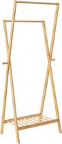 In And OutdoorMatch Bamboe Kledingrek Redy - Met Kapstok - 60x42x150 cm - Milieuvriendelijk materiaal - Stijlvolle uitstraling
