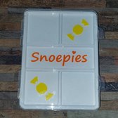 Gevulde Snackbox met vakken en deksel - BijJolan - 16x20x3,5 cm - Snoepbakjes - Traktaties - Kinderfeestjes