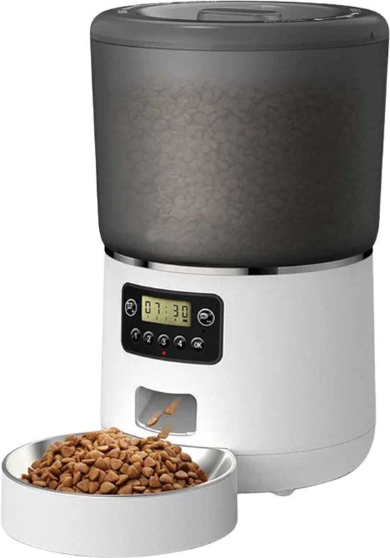 KTN - Automatische Dierenvoer Dispenser - Wit - Kattenvoer - - KTN® - €98,00