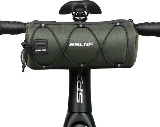 ESNLF - Fietstas stuur - Fietstas elektrische fiets - Waterdicht - Donkergroen - 1,5 L