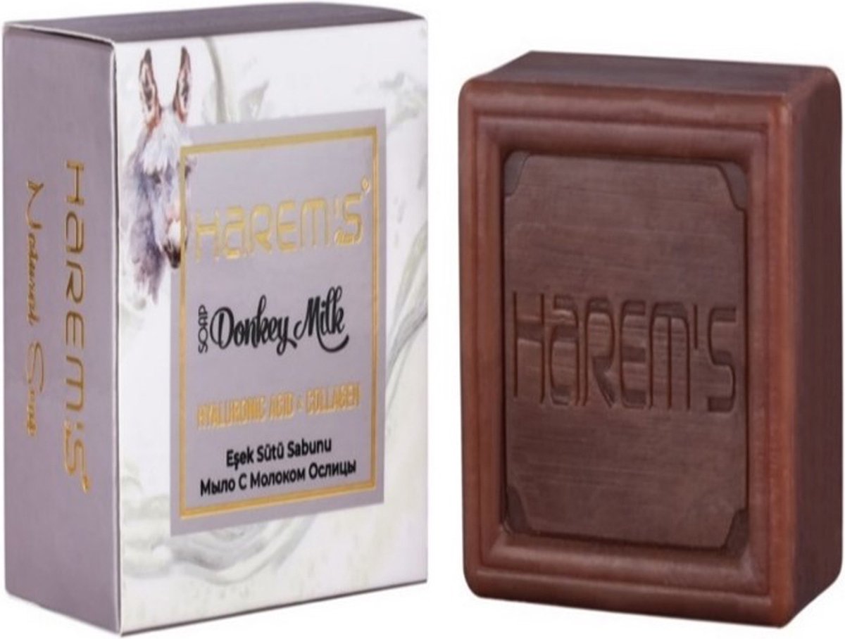 Goedkoopste Harem's - Natural Donkey Milk Soap - Face & Body - 120 g - Hyaluronic Acid - Collagen - Ezel Ezelinnen Melk Zeep