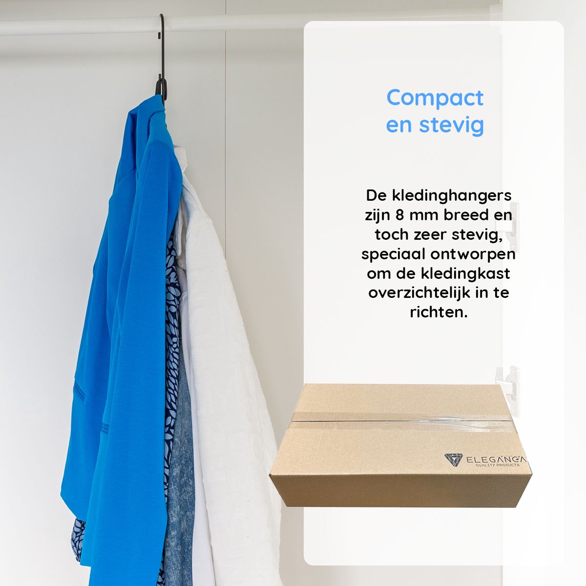 DAJAVE van 3 stuks hangers, ruimtebesparend, zwart, 5 etages