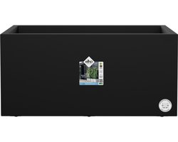 Elho Vivo Next Lang 80 - Plantenbak voor Binnen & Buiten Rechthoekig - 100% Gerecycled Plastic - L 78.0 x H 37.9 cm - Living black
