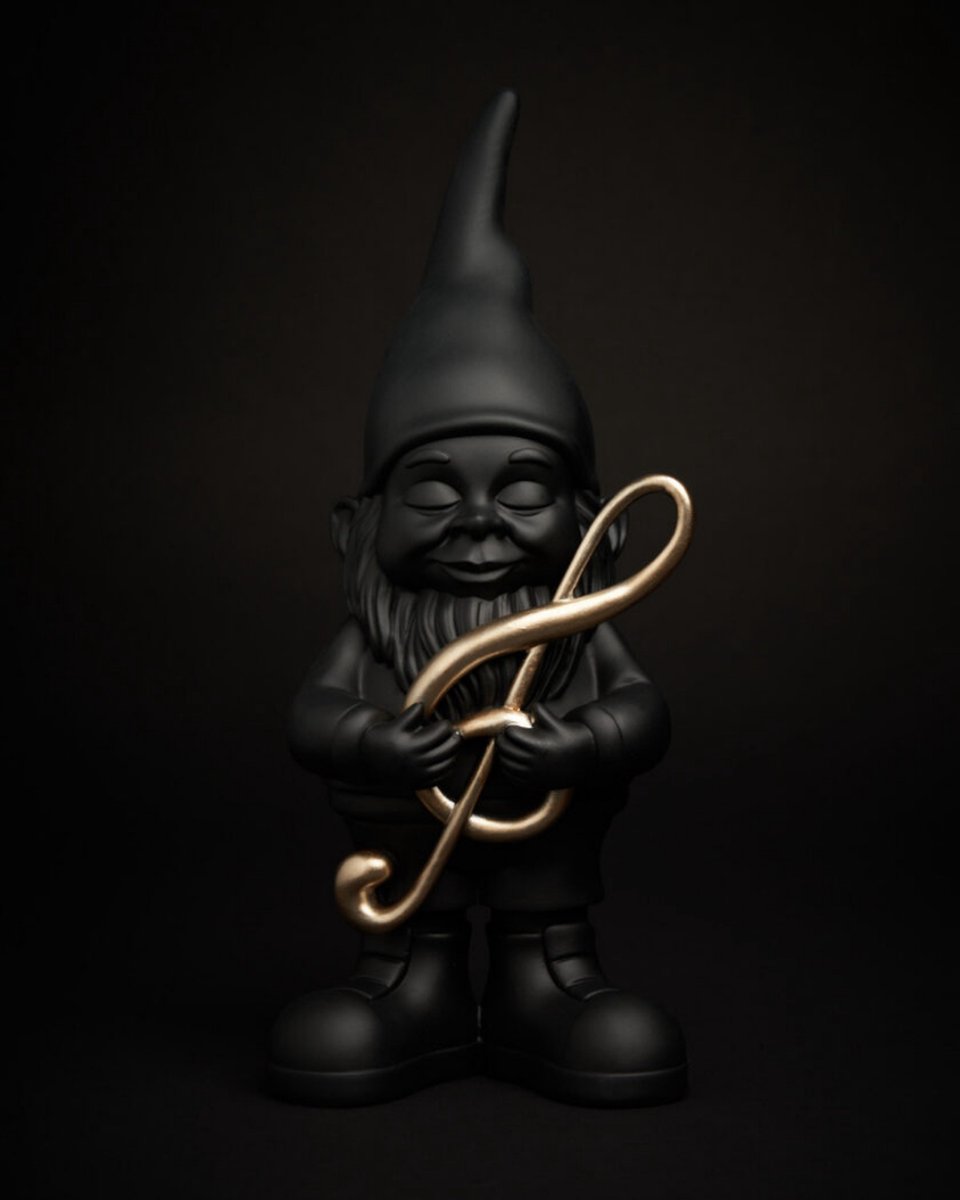 BLOGO Design The Nani’s Collection “MUSIC Medium Black” Polyresin Decoratie 13,6 x H 28,0 cm WEIGHT 354g