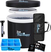 Ice Thermapy ijsbad 80 cm XXL – Ice Bath – Met isolerende hoes - Beschermhoes - Opbergtas - Thermometer - Zitbad – Dompelbad – Zwart
