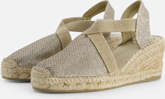 Toni Pons Triton Espadrilles goud Textiel - Dames - Maat 43 | bol