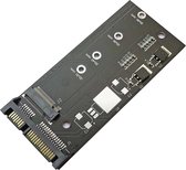 M.2 SATA Adapter - M.2 SSD naar SATA - 6Gbps - B+M Key M.2 NGFF - SATA adapter - TH01 - Zwart