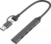 USB 3.0 + USB-C hub Laptop Computer adapter naar 3 x Type-C poorten + USB-poort - Usb Splitter