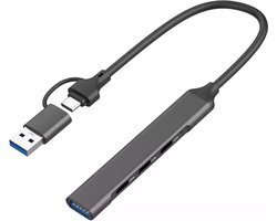 USB 3.0 + USB-C hub Laptop Computer adapter naar 3 x Type-C poorten + USB-poort – Usb Splitter