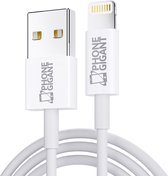 PhoneGigant USB A naar Lightning kabel - 2 Meter - Snellaadkabel - Geschikt voor Apple - Wit