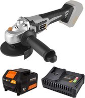 Accu Haakse Slijper 115 mm 18V | Brushless | Incl. 4Ah Accu & Snellader | Maxxpack® Accuplatform