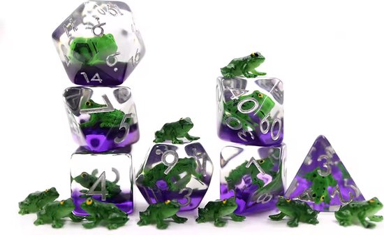 Grenouille - Set de dés en résine