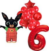 Bing ballonnen pakket - 63x86cm - 6 jaar - Folie Ballon set - Konijn - Themafeest - Verjaardag - Ballonnen - Versiering - Helium ballon